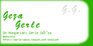 geza gerle business card